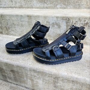 Dr Martens Nubuck Leather Gladiator Sandal Size 9
